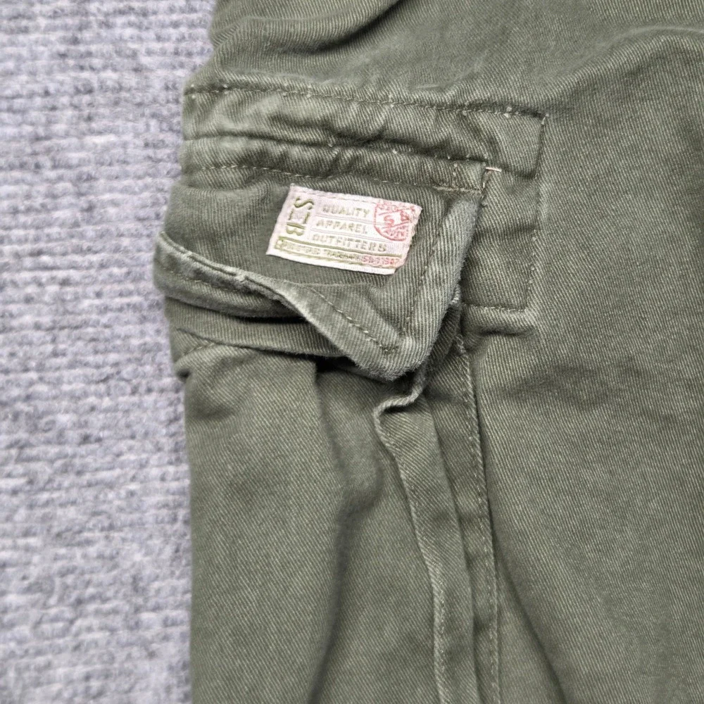 Steve & Barry's Cargo Pants Mens 34x28 Green Y2K Distressed Utility Baggy